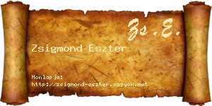 Zsigmond Eszter névjegykártya