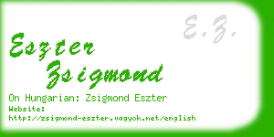 eszter zsigmond business card